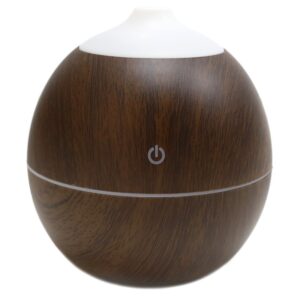 Humidificador imitação madeira escura com luz