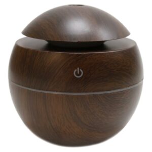 Humidificador imitação madeira escura Led