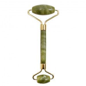 Massageador facial com rolo de jade