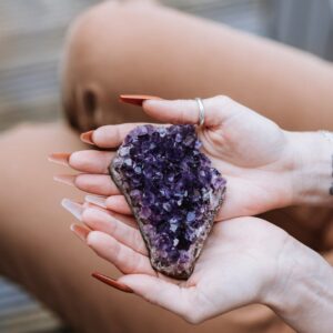 Geodos e minerais em bruto