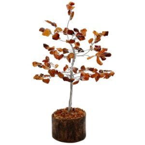 Árvore da Felicidade 100 Pedras Ágata Cornalina