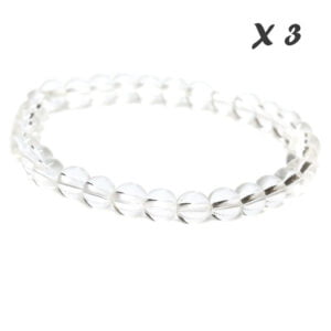 Pulseira Quartzo Cristal (6mm) x3