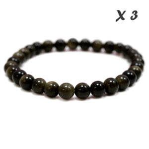 Pulseira Obsidiana (6mm) x3