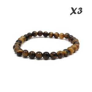 Pulseira Olho de Tigre (6mm) x3