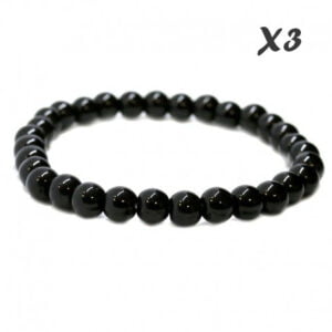 Pulseira Turmalina Negra (6mm) x3