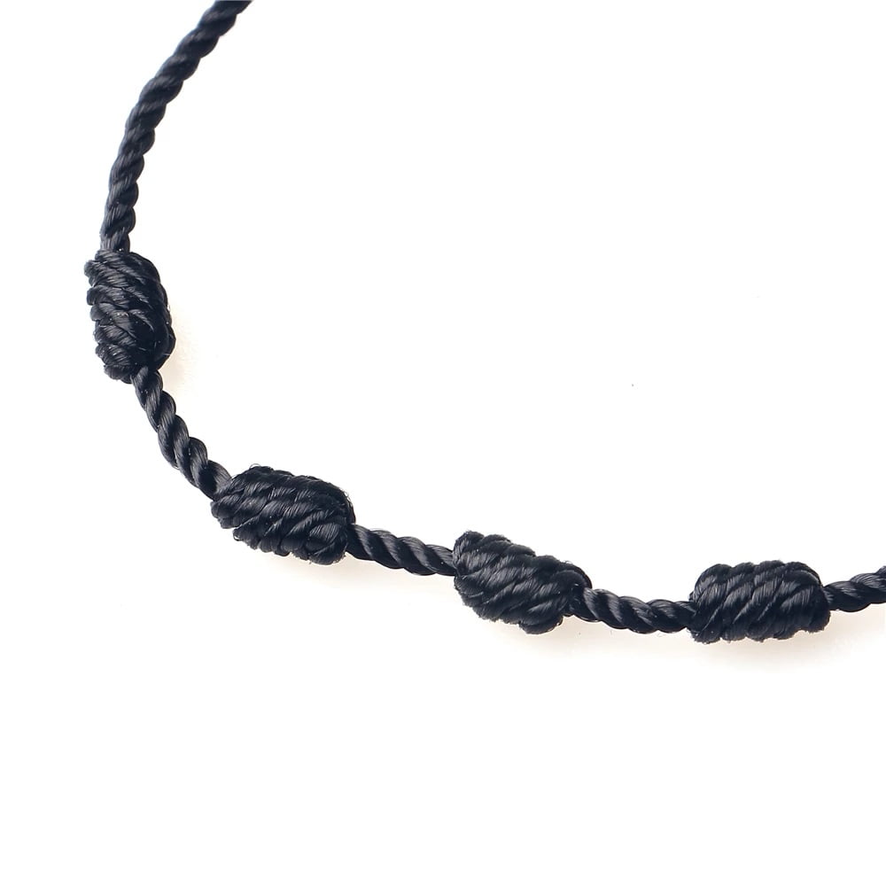 Pulseira Kabbalah 7 Nós - Preta - Image 3