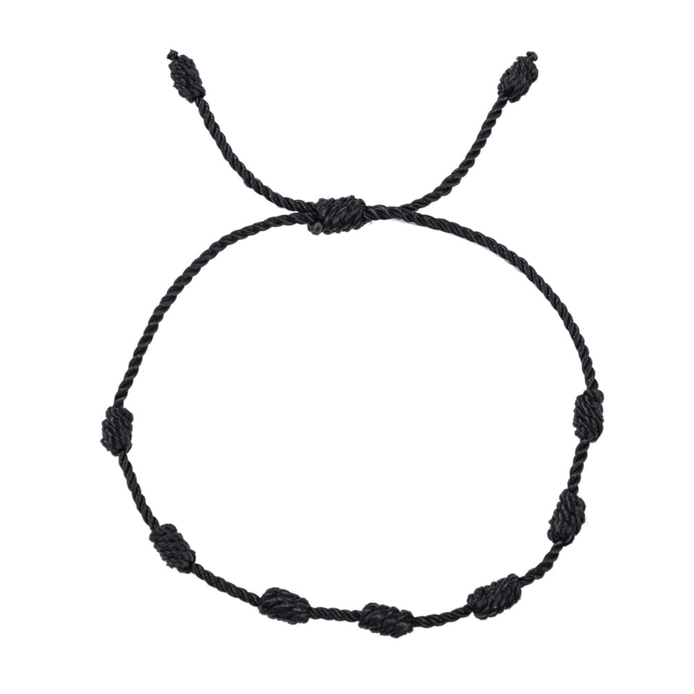 Pulseira Kabbalah 7 Nós - Preta - Image 2