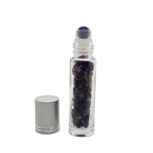 Frasco Roll-On para Óleos Essenciais com Ametista