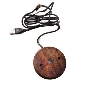 Base de Madeira USB com LED